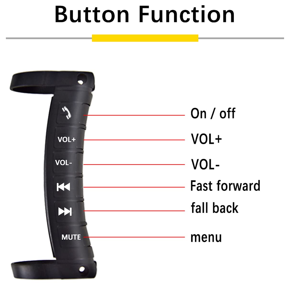 Télécommande Universelle Bouton de Volant de Voiture télécommande de Navigation de Voiture DVD/2 Din Android/Windows Bluetooth sans Fil