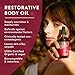 Badger Rose Body Oil, 100% Organic Rose Scented Body Oil, All Natural Body Moisturizer, Organic Jojoba & Rose Oils Soothe Dry Skin, 4 fl oz Glass Bottle