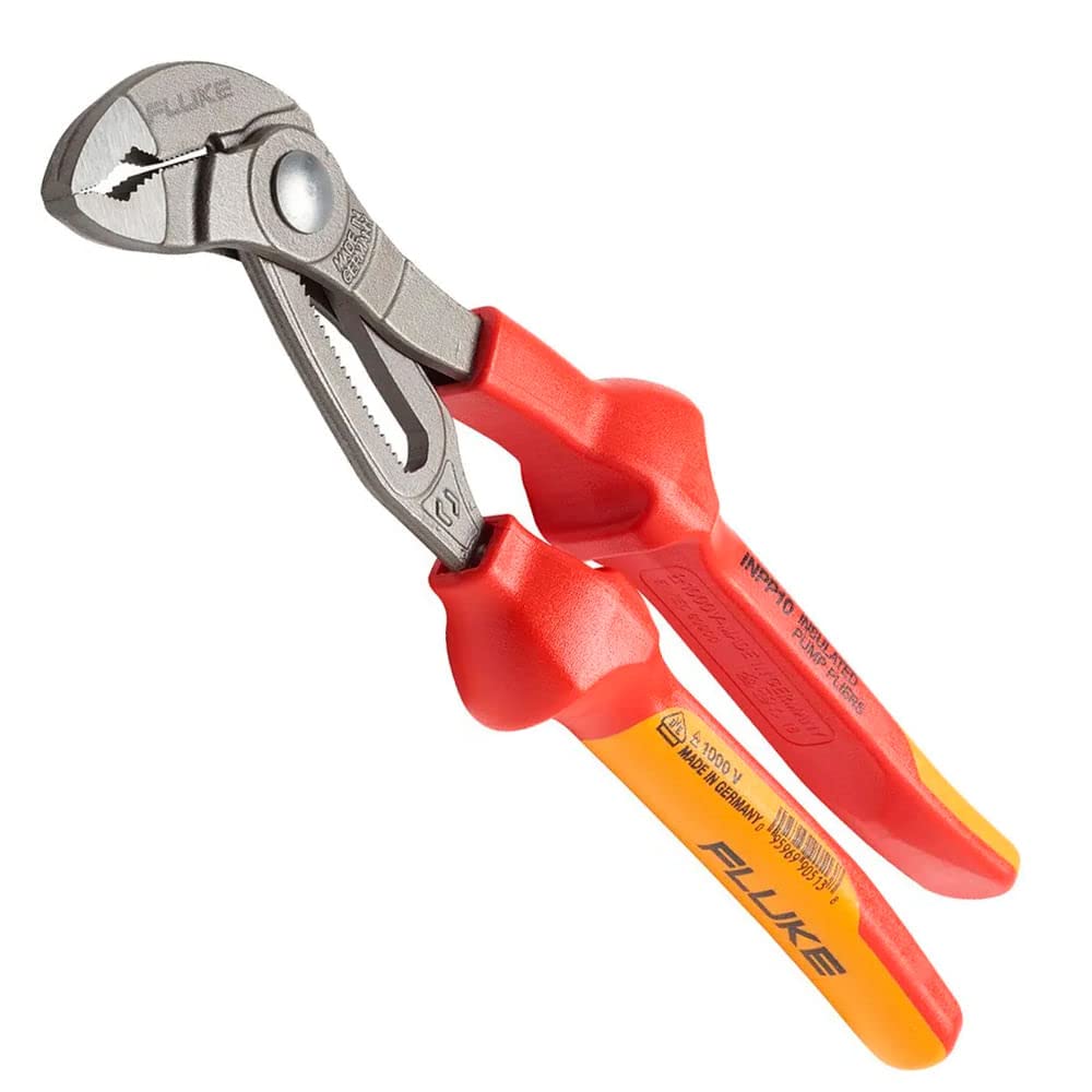 Fluke Insulated Pump Plier Fast adjustable, 10 in, 250 mm, 1,000 V, INPP10