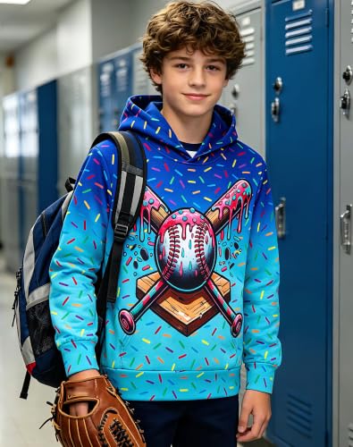 Image of Lovekider Boys Hoodie Kids 3D Print Graphic Pullover Sweatshirt 6-16 Years