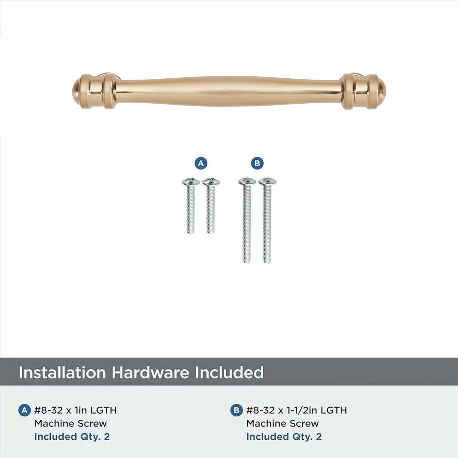 khtumeware Lot de 10 poignées d'armoire en laiton brossé solide et robuste, quincaillerie d'armoire pour coiffeuse, salle de bain 128 mm