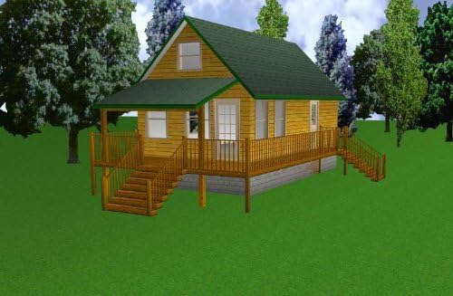 16x30 Cabin w/Loft Plans Package, Blueprints & Material List