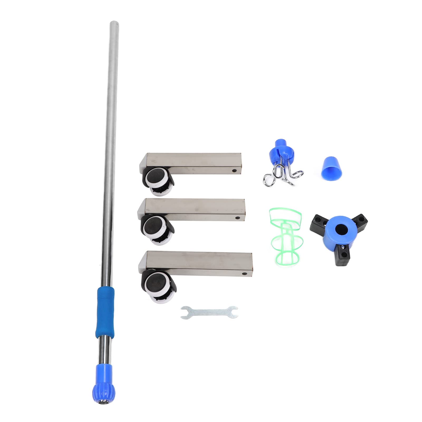 Support de Perfusion Portable avec 4 Crochets et 3 Pieds, Support de Perfusion pour Poches à Perfusion, Support de Perfusion Pliable à Hauteur réglable pour hôpital/Clinique/domici