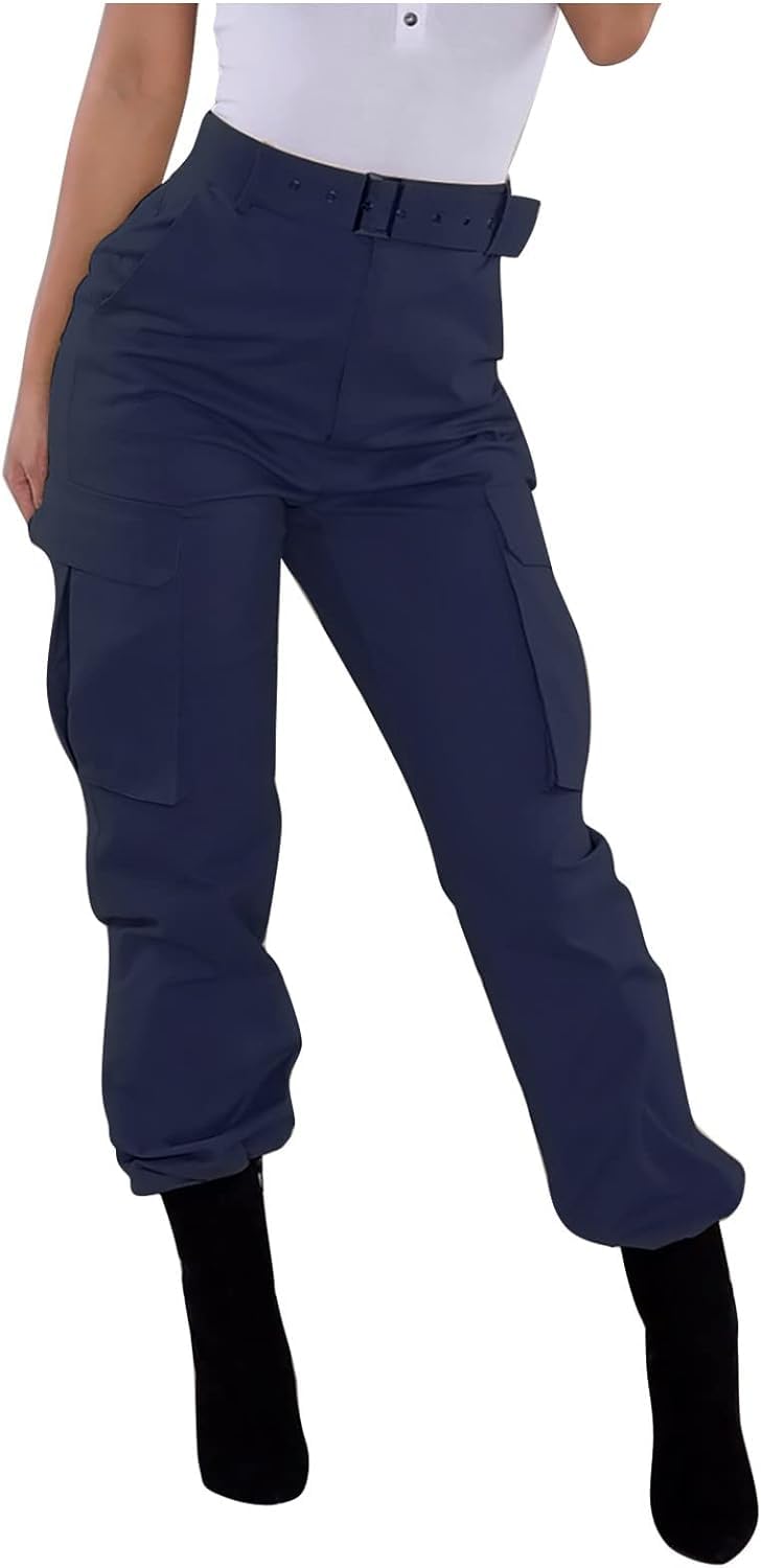 Amaonz Women's Cargo Joggers Lightweight Quick Dry Hiking Pants Athletic Workout Lounge Casual Sweatpants Streetwear