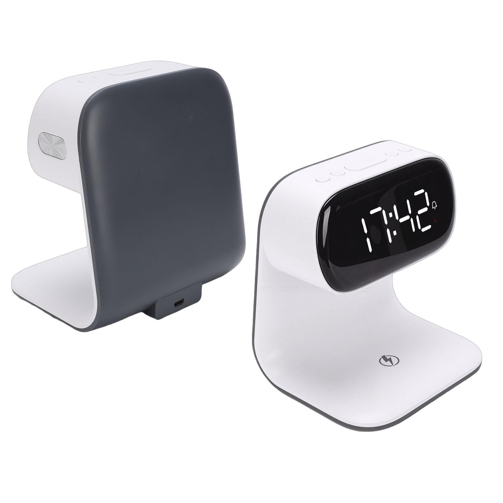 Cryfokt Sveglia Digitale Dal Design Minimalista con Pad di Ricarica Wireless e Lampada Touch Intelligente
