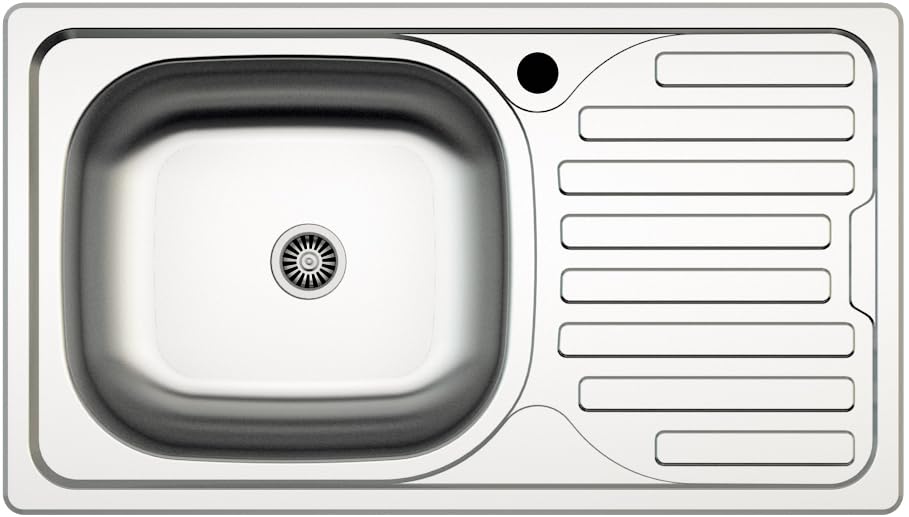 ✅ [DESIGN FUNZIONALE] Il lavabo per cucina ha la vasca a sinistra e il gocciolatoio a destra, per una maggiore praticità nell'utilizzo quotidiano. Le sue dimensioni compatte: L 76 cm, P 43,5 cm sono ideali per ottimizzare lo spazio. Con un'estetica moderna e pulita, questo lavello acciaio inox 1 vasca si integra perfettamente con qualsiasi stile di cucina.