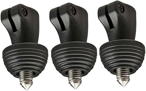 Manfrotto Pies reversibles de gomametal con pinchos para trípodes seleccionados, juego de 3 (116SPK3), color negro