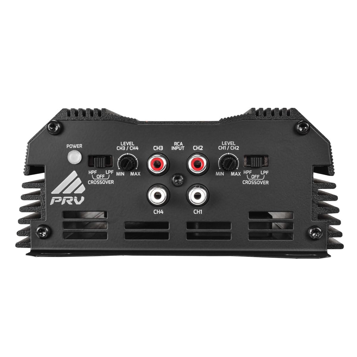 PRV Audio MDX2000.4 - Mini amplificatore audio per auto, 2 Ohm, 4 canali, 4 x 500 Watt RMS a 2 Ohm, 2000 Watt, 12 Volt, amplificatore, ponte per powersport, moto, ATV, per sistemi di altoparlanti