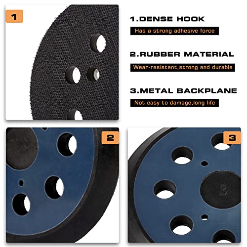 Replacement 5" Hook & Loop Pad For Dewalt Dw421/Dw423 Sander 1-Pack# 151281-08 #TOP2