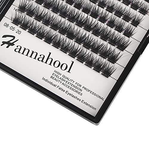 10Rows Mixed 10-12-14-16Mm/8-10-12-14Mm Individual False Eyelashes Thickness 0.1Mm D Curl Wide Stem Dramatic Black Makeup Cluster Eyelashes Natural Volume Eye Lashes Extensions (8-10-12-14Mm Mixed) #TOP3