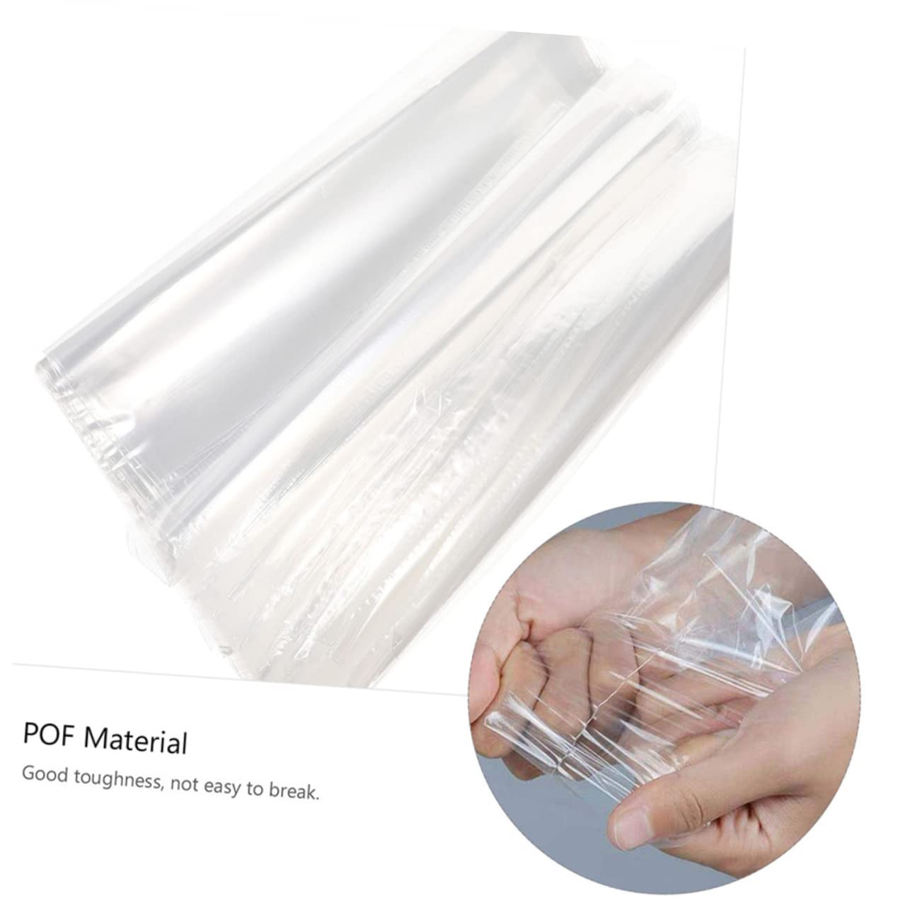 OUNONA 200pcs Shrink Wrap Bags for Household Use Pof Shrink Film for Bottles Easy to Use for Packing Shoes Candles and Crafts