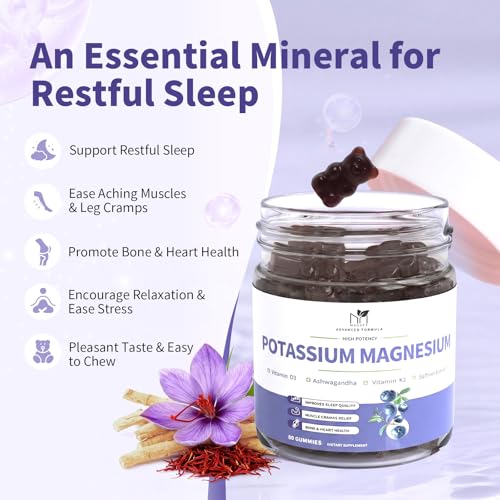 Potassium Magnesium Gummies Magnesium Glycinate 500mg for Sleep 2 Pack - Image 7