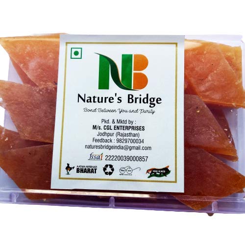 Nature's Bridge Aam Papad/Mango Katli/Dry Mango Slice/Khatta-Meetha Aam Papad/Sweet, Mangolicious Candy - (250 gm)