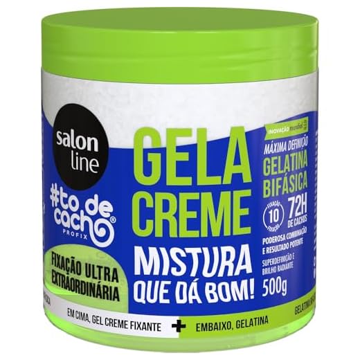 Salon Line, Gelacreme, #todecacho, Fixação Ultra Extraordinária, Vegana - Para Cabelos Ondulados, Cacheados e Crespos