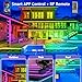 Outdoor LED Strip Lights Waterproof,IP68 Outside Led Light Strips Waterproof with Bluetooth App Remote Control,Music Sync RGB Exterior Led Rope Lights,for Balcony,Deck (100ft Outdoor LED Strip Lights)