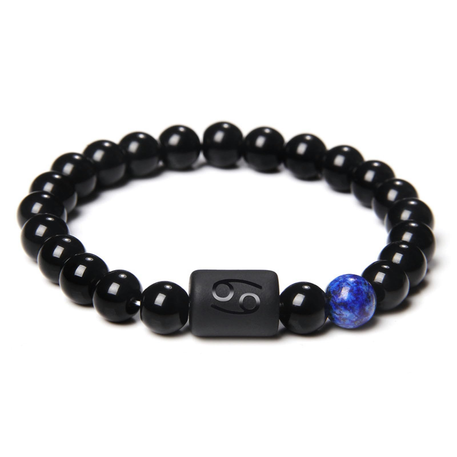 CMBSSTFC Perline in Pietra Naturale Segni Bracciale Amici Coppie Costellazione Bracciale con Perline Elasticizzate per Uomo Donna Regalo Gioielli