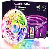 Tira de LED regulable: Tira de LED RGB de 6m, se puede utilizar en combinación con el mando a distancia, puede ajustar el color y el brillo de la tira.