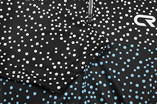 Coconut Ropamo CR Men's Cycling Jersey with 3+1 Zipper Pockets Short Sleeves Bike Jersey for Cycling, Breathable Quick Dry (Black/White Dot, S) - Thumbnail 3