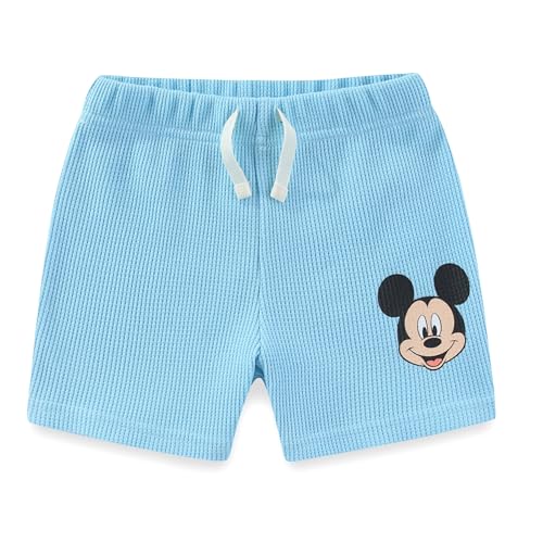 Image of Disney Lilo & Stitch Mickey Mouse Boys Waffle Knit Short Sleeve Shirt and Short Set for Infant Toddler and Big Kids