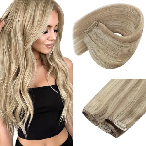 Sunny Hair Clip in Hair Extensions Real Human Hair Blonde Remy Extensions