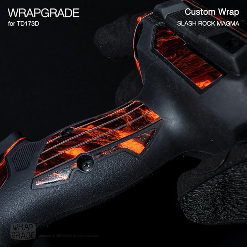 WRAPGRADE Custom Wrap Aufkleber Abziehbild kompatibel mit Makita DTD173 18V LXT (Slash Rock Magma)