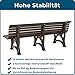 Blome Sitzbank Borkum – Gartenbank für Garten, Balkon, Terrasse, Parkbank in braun, 4-Sitzer, Made in Germany