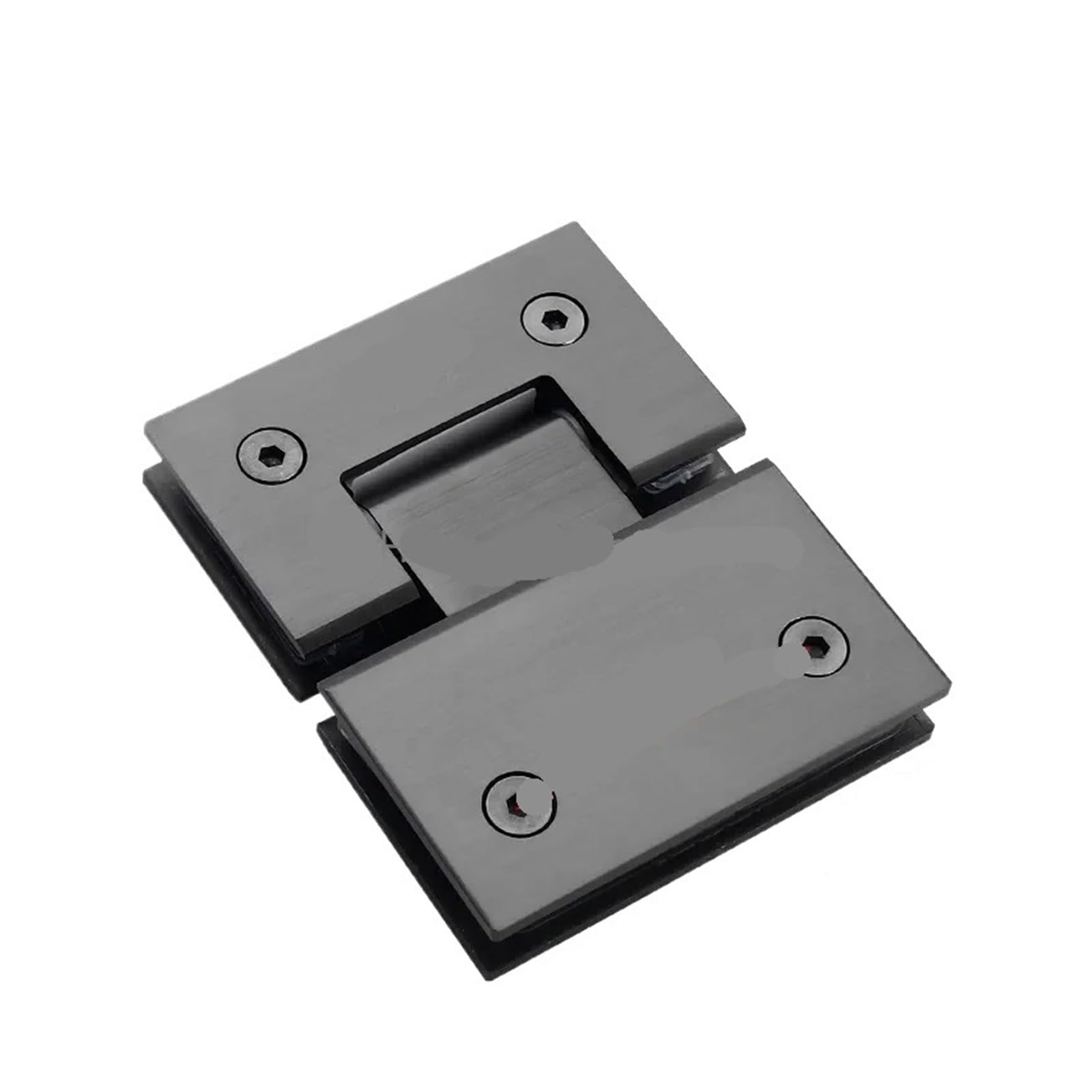 Padgcnor Grey Bathroom Glass Door Hinges 180 Degrees Showcase Clip Stainless Steel Heavy Duty Glass Bracket Clamp Shower Door Hinge Furniture Replacement Parts(Grey)