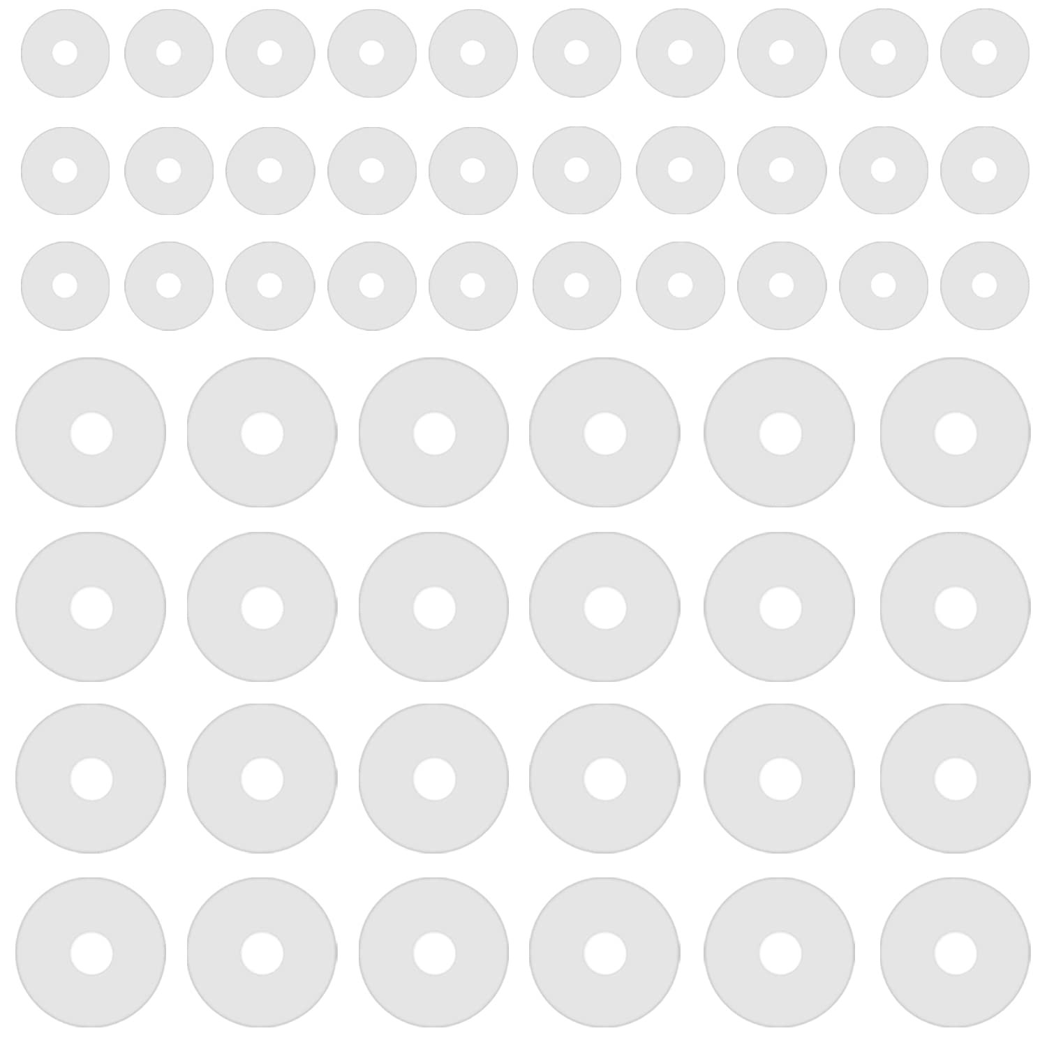 ZS60pcs Silicone Piercing Bump Discs 3/5/7/9mm Clear Disc Pads Stabilizer Plastic Earring Backs Stoppers Ear Lobe Support Patches