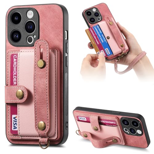 Étui portefeuille iPhone 14 Pro coque de protection arrière antichoc avec rabat pour écran