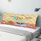 PATINISA Funda de Almohada para el Cuerpo,Cute Duck Bathing SPA Bubble Bear Cub,Funda de Almohada Rectangular para sofá, Cama, Dormitorio y Coche