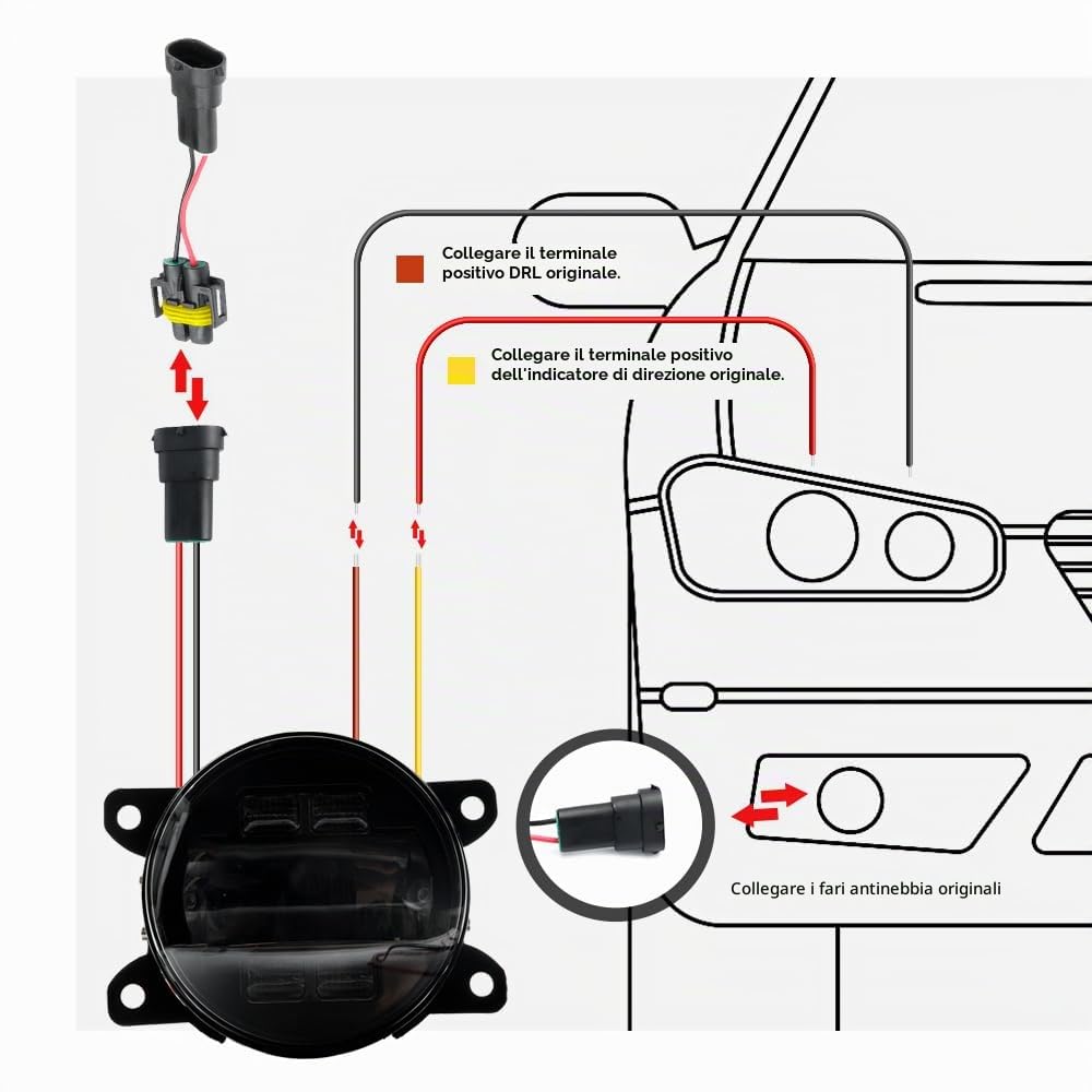 LED LUCI DIURNE DRL Lampadine fendinebbia per Smart Fortwo Forfour W453 per ben.z Citan Paraurti anteriore Fendinebbia Riflettori LAMPADE FRECCE LATERALI DLR Luce di marcia 2x affumicata