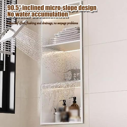 Cabine de douche moderne en acier inoxydable étanche et sans travaux de carrelage