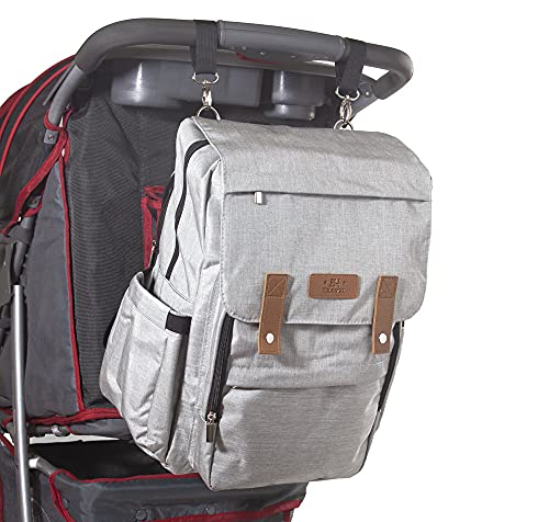 Bolsa Mochila Maternidade Impermeável Bebê Menino Menina Cinza frances BH STORE