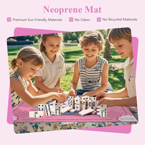 bestcool 2025 Neoprene Mahjong Mat con reglas miniatura 4