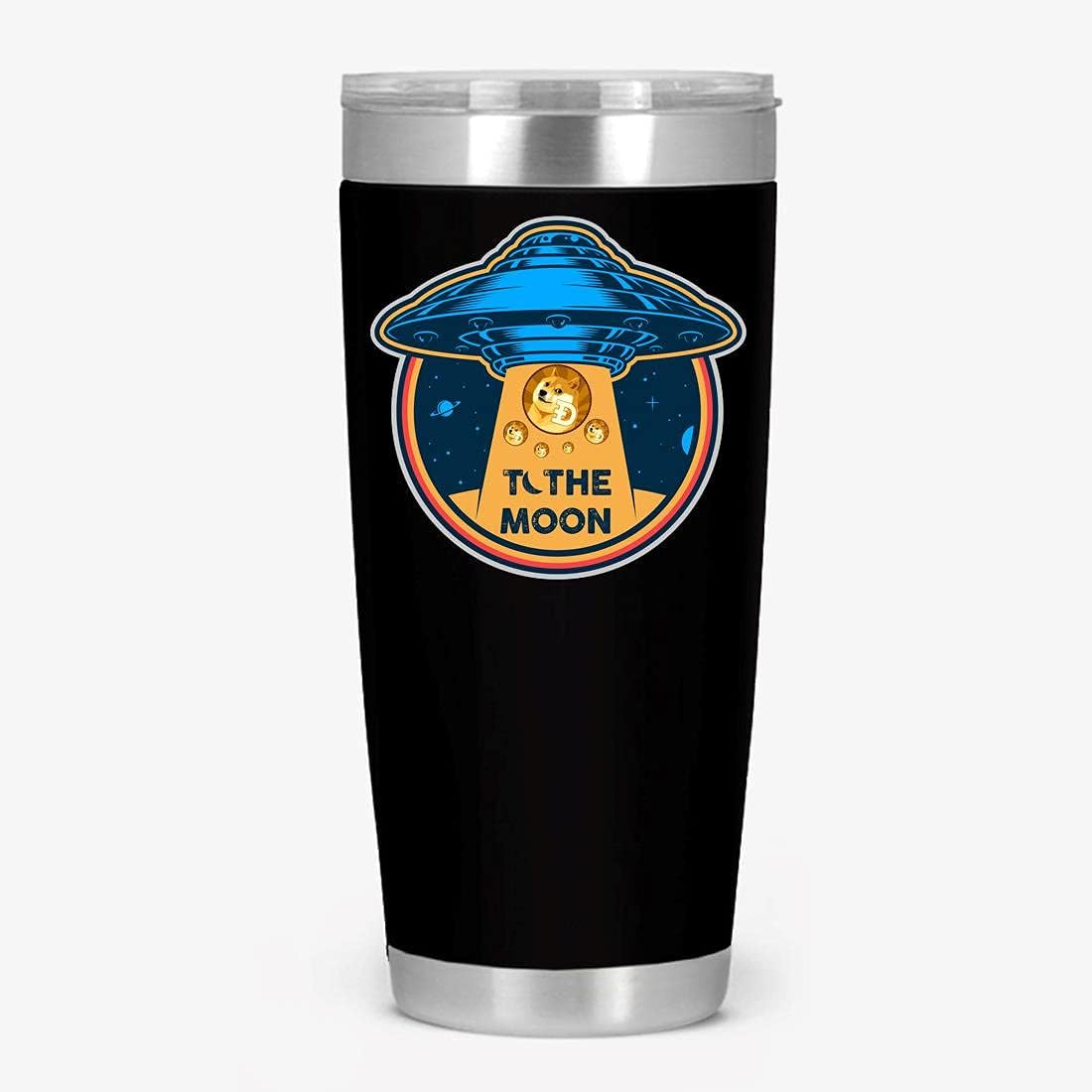 To The Moon Dogecoin Cryptocurrency Crypto Double Wall