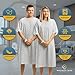 Magnus Care Hospital Gown for Woman & Men, Cotton Blend Fashionable Unisex Patient Gowns, Back Tie, Soft and Comfortable Fits Sizes up to 2XL - 2 Pack
