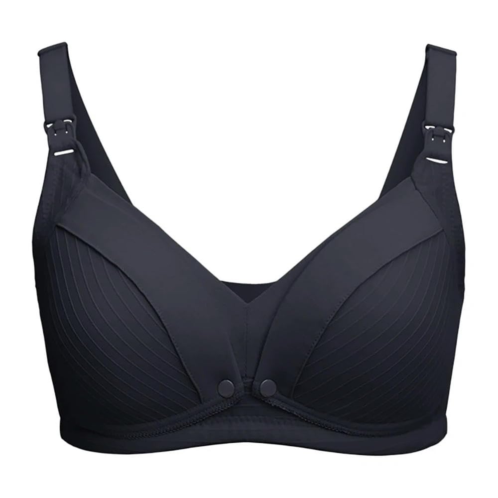 ZBDP - Elegante brasier de lactancia con ribete de encaje y copas de apoyo para mujeres embarazadas y lactantes, combina comodidad y estilo diario