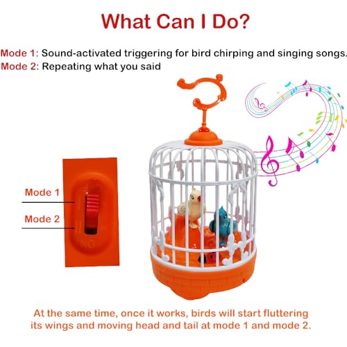Image of Generic Talking Bird Toy | Interactive, Repeat What You Said, Singing Fun, Educational & Entertaining for Kids & Children (Multicolor)
