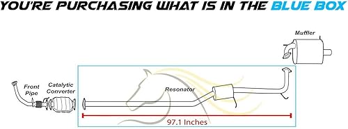 Miniatura 3 de Tubo resonador de escape de acero inoxidable compatible con Accord Sedan 2.3L 1998-2002