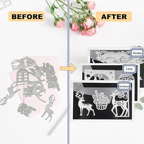 Image of 80 PCS Die Cut Storage Envelopes and Magnet, 0.5mm Thickness Magnetic Sheets for Die Storage, 5.5 x 7.5 Inch Die Storage Envelopes, Magnetic Die Storage, Stamp and Die Storage Pockets