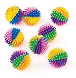 Los niños disfrutarán horas de diversión con estas coloridas pelotas de goma suaves y erizadas.