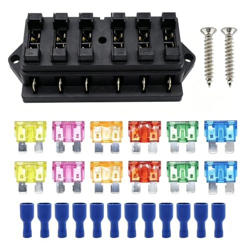 Caja de fusibles 12V impermeabilizada para organizar la energía en caravanas y barcos