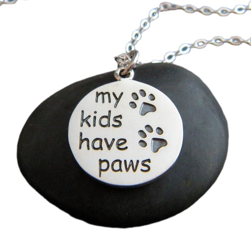 Collar de huella de pata en plata de ley 925 el regalo perfecto para amantes de los animales