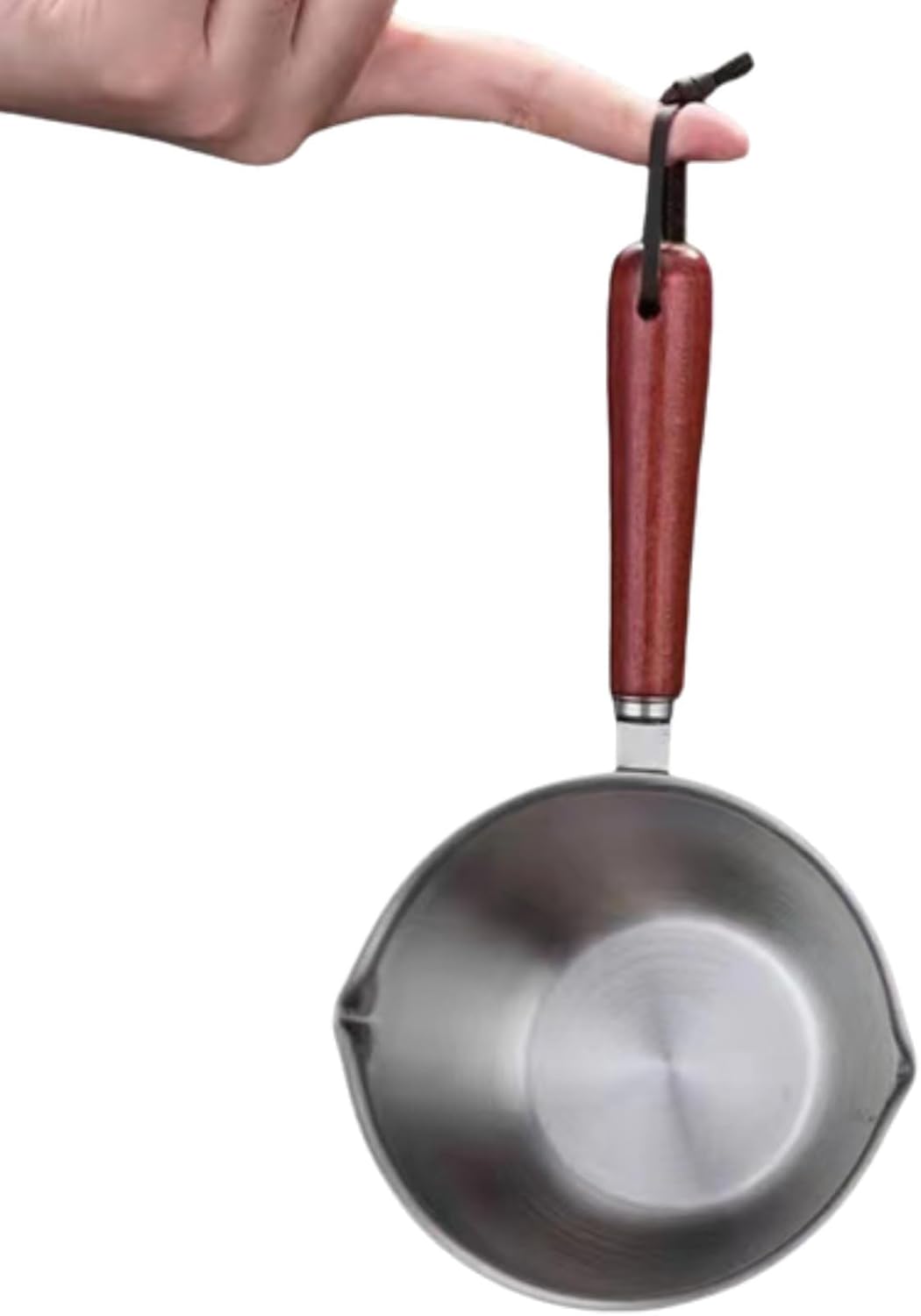 Small Sauce Pan, Mini Cooking Pot Stainless Steel Saucapan 200ml Food Grade Milk Butter Warmer Boiling Oil Pot Chocolate Melting Kitchen Cookware with Dual Spouts, Easy Pour