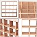 1: 12 Dollhouse Miniature Wooden Storage Rack 16 Grid Shelves Doll House Wall Rack Bookshelf Display Dollhouse Furniture Accessories