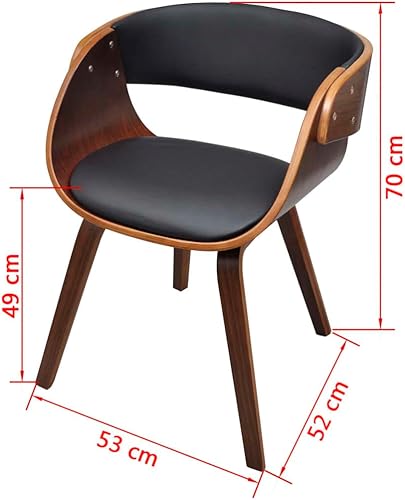 Miniatura 5 de Silla de comedor de madera doblada y piel sintética D0330281A