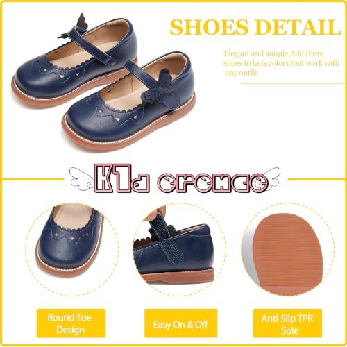 Image of Kiderence Toddler Girl Mary Jane School Uniform Dress Shoes Oxford Flats