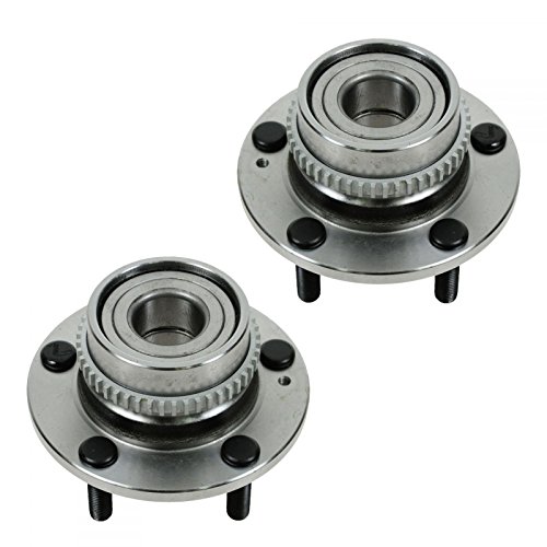 Image of TRQ Rear Driver and Passenger Side Wheel Bearing and Hub Assembly Set 2 Piece Compatible with 2005-2010 Kia Sportage FWD 2005-2009 Hyundai Tucson FWD
