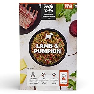 Goofy Tails Lamb&Pumpkin Wet Dog Food 600G(200GX3 Pack) Wholesome,Human Grade,Preservative Free,Gluten Free Non Vegetarian Dog Food Gravy,Balanced Food Taste Booster&Food Topper,All Life Stages