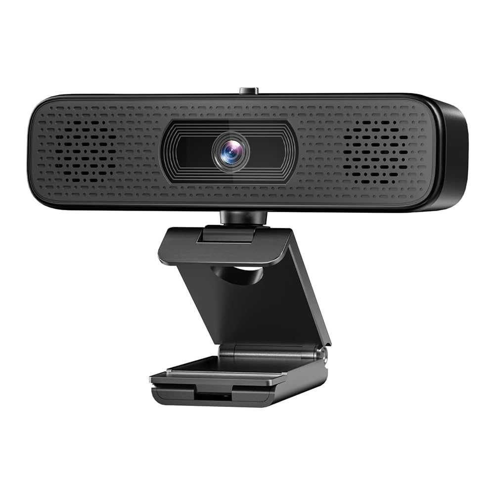 Webcam 2K HD compatible con ordenador de sobremesa y portátil, equipada con micrófono integrado, 2 altavoces, cámara USB para videoconferencias.